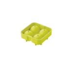 Plat / moule Point Virgule Moule à glaçons en silicone pour 4 boules vert Ø 4.5cm