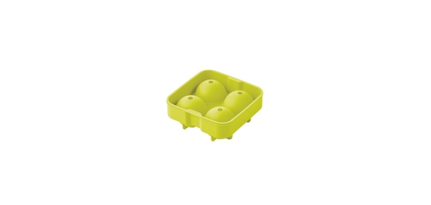 Plat / moule Point Virgule Moule à glaçons en silicone pour 4 boules vert Ø 4.5cm