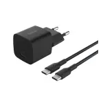 Chargeur pour téléphone mobile Belkin USB-C BoostCharge 25 W Noir pour Smartphone et Tablette + câble USB-C vers USB-C 1 m