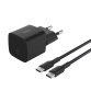 Chargeur pour téléphone mobile Belkin USB-C BoostCharge 25 W Noir pour Smartphone et Tablette + câble USB-C vers USB-C 1 m