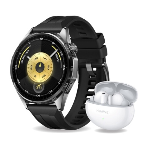 Montre connectée Huawei WATCH GT6 46MM NOIR+FREEBUDS 6I BLANCS