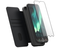Smartphone Doro Pack seniors Aurora A10 graphite avec etui de protection noir + film de protection en verre trempé