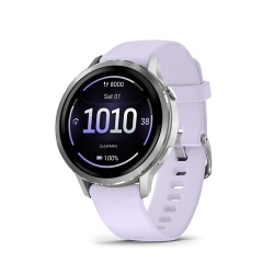 Montre connectée Garmin Venu 4 griset silver - bracelet silicone pervenche - 41mm