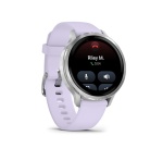 Montre connectée Garmin Venu 4 griset silver - bracelet silicone pervenche - 41mm
