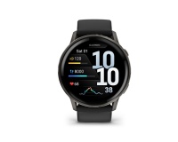 Montre connectée Garmin Venu 4 noir et gray - bracelet silicone noir - 45mm