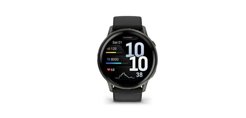 Montre connectée Garmin Venu 4 noir et gray - bracelet silicone noir - 45mm