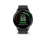 Montre connectée Garmin Venu 4 noir et gray - bracelet silicone noir - 45mm