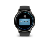 Montre connectée Garmin Venu 4 noir et gray - bracelet silicone noir - 45mm
