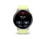 Montre connectée Garmin Venu 4 gris et silver - bracelet silicone jaune citron - 45mm