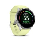 Montre connectée Garmin Venu 4 gris et silver - bracelet silicone jaune citron - 45mm