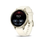 Montre connectée Garmin Venu 4 beige et lunar Gold - bracelet silicone ivoire - 41mm