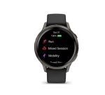 Montre connectée Garmin Venu 4 noir et gray- bracelet silicone noir - 41mm