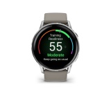 Montre connectée Garmin Venu 4 noir et silver - bracelet silicone gris - 45mm