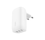 Chargeur pour téléphone mobile Belkin secteur 3 ports USB-C 67W, blanc.