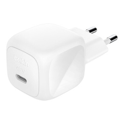 Chargeur pour téléphone mobile Belkin secteur USB-C 45W, blanc.