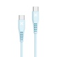 Câble téléphone portable Wefix USB-C vers USB-C 1M bleu