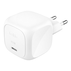 Chargeur pour téléphone mobile Belkin secteur USB-C 65W, blanc.