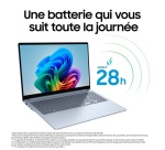 PC portable Samsung Galaxy Book4 Edge 15,6" Copilot+ Snapdragon X 16 Go RAM 512 Go SSD Gris glacier