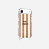 Coque et étui téléphone mobile La Coque Francaise imprimée MagSafe Ciao Amore avec anneau Beige pour iPhone Air