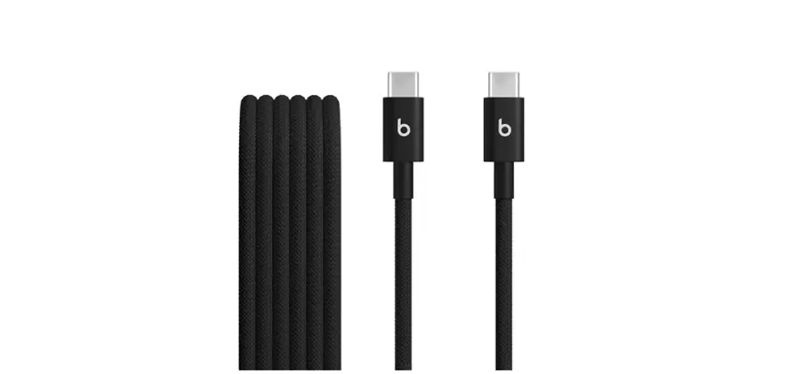 Câble téléphone portable Beats USB-C vers USB-C 1.5 m Noir pour iPhone