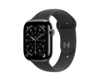 Apple watch Apple Watch Series 11 GPS + Cellular 46mm Boitier en Titane Ardoise avec Bracelet Sport Noir - S/M