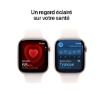 Apple watch Apple Watch Series 11 GPS + Cellular 46mm Boitier en Aluminium Or Rose avec Bracelet Sport Rose Tendre - S/M