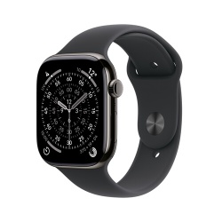 Apple watch Apple Watch Series 11 GPS + Cellular 42mm Boitier en Titane Ardoise avec Bracelet Sport Noir - S/M