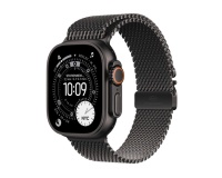 Apple watch Apple Watch Ultra 3 GPS + Cellular 49mm Boitier en Titane Noir avec Bracelet Milanais Titane Noir - Large