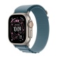 Apple watch Apple Watch Ultra 3 GPS + Cellular 49mm Boitier en Titane Naturel avec Boucle Alpine Bleu Clair - Small