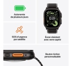 Apple watch Apple Watch Ultra 3 GPS + Cellular 49mm Boitier en Titane Naturel avec Boucle Alpine Bleu Clair - Small