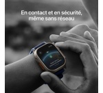 Apple watch Apple Watch Ultra 3 GPS + Cellular 49mm Boitier en Titane Naturel avec Boucle Alpine Bleu Clair - Small