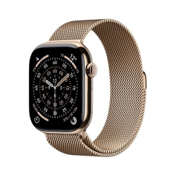 Apple watch Apple Watch Series 11 GPS + Cellular 46mm Boitier en Titane Or avec Boucle Milanaise Or - S/M