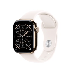 Apple watch Apple Watch Series 11 GPS + Cellular 46mm Boitier en Titane Or avec Bracelet Sport Rose Tendre - M/L