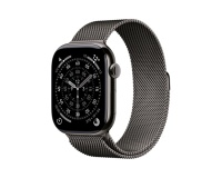 Apple watch Apple Watch Series 11 GPS + Cellular 46mm Boitier en Titane Ardoise avec Bracelet Milanais Noir - S/M