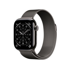 Apple watch Apple Watch Series 11 GPS + Cellular 42mm Boitier en Titane Ardoise avec Bracelet Milanais Noir