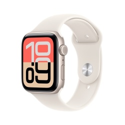 Apple watch Apple Watch SE 3 GPS + Cellular 44mm Boitier en Aluminium Lumiere Stellaire avec Bracelet Sport Lumiere Stellaire - M/L
