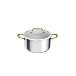 Marmite / Faitout Tefal & Bocuse Faitout Inox 24 cm avec couvercle en verre H8244602
