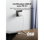 Chargeur pour téléphone mobile Belkin secteur BoostCharge USB-C 45 W Blanc pour smartphone et tablette
