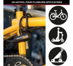 Câble antivol  à clé 1.8 m x 8 mm 2 clés noir