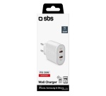 Chargeur pour téléphone mobile Sbs CV 20W 2USBC PD WH