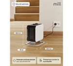 Chauffage soufflant Mill Compact 1800W Blanc et Noir