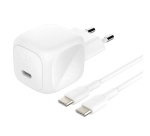 Chargeur pour téléphone mobile Belkin secteur BoostCharge USB-C 45 W Blanc pour smartphone et tablette