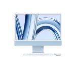 iMac Apple 24" écran retina 4,5K 512 Go SSD 8 Go RAM Puce M3 CPU 8 cœurs GPU 10 cœurs Bleu Reconditionné