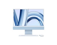 iMac Apple 24" écran retina 4,5K 512 Go SSD 8 Go RAM Puce M3 CPU 8 cœurs GPU 10 cœurs Bleu Reconditionné