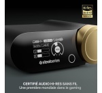 Casque PC Steelseries gaming sans fil Arctis Nova Elite Sage & Gold
