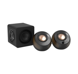 Enceinte PC Creative PEBBLE X PLUS Enceintes ordinateur 2.1 USB-C avec caisson de basses et eclairage RVB personnalisable