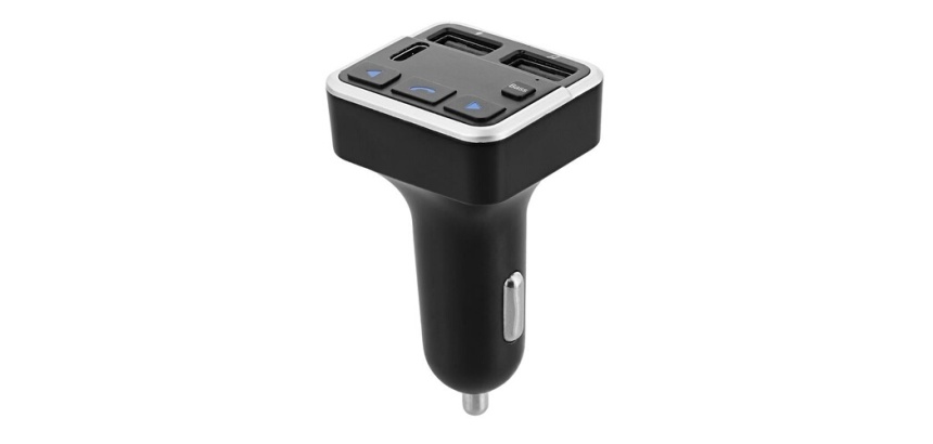 Transmetteur audio Tnb FM Bluetooth -  kit mains libres - gris