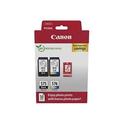 Cartouche d'encre Canon PACK PG575/CL576 PVP SEC      + PAP PHOTO 50fxGP501 10x15cm