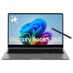 PC portable Samsung Galaxy Book5 360 écran tactile 15,6'' FHD Copilot+ Intel Core Ultra 5 16 Go RAM 512 Go SSD Anthracite