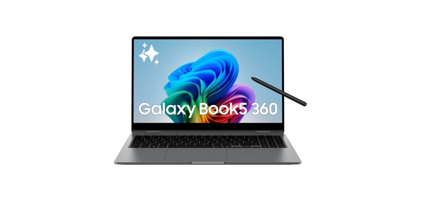 PC portable Samsung Galaxy Book5 360 écran tactile 15,6'' FHD Copilot+PC Intel Core Ultra 5 16 Go RAM 512 Go SSD Anthracite